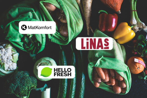 Vegetarisk matkasse med grönsaker samt Linas Matkasse, HelloFresh och Matkomfort i jämförelse. Bästa matkassen 2026.